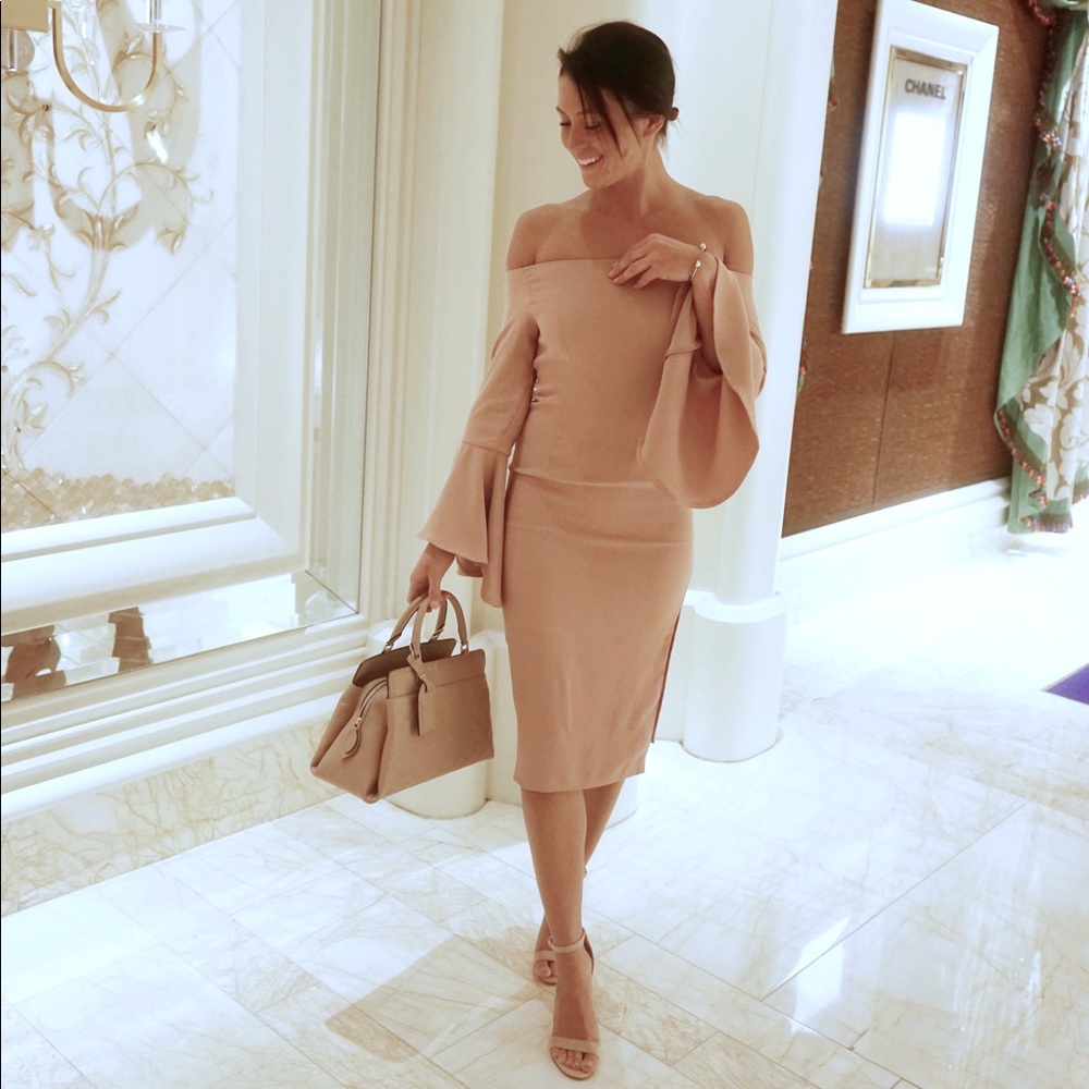 Bardot blush dress